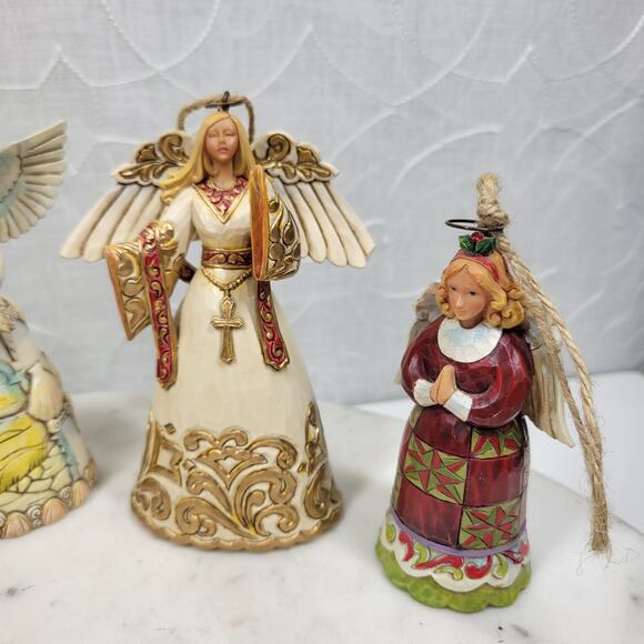 Jim Shore Heartwood Creek Angel Ornament Lot of 8 Christmas Figurines Holiday - Picture 8 of 15